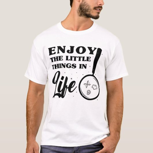 Grappige Microscoop, Microbiologen Biologie Nerd T-shirt (Voorkant)