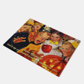 Grappige Mid-Century Halloween Sweet Tooth Deur Ma Deurmat (Schuin)