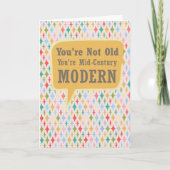 Grappige mid-century modern retro stralende ster  kaart (Voorkant)