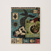 Grappige Mid Century Zee Sirene op Wasdag Legpuzzel (Verticaal)