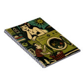 Grappige Mid Century Zee Sirene Wasdag Notitieboek (Rechterzijde)