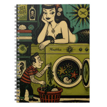Grappige Mid Century Zee Sirene Wasdag