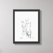 Grappige Mid kwaadaardige tekening canvas print (Voorkant)