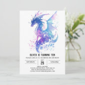 Grappige middeleeuwse draak verjaardag kaart (Staand voorkant)