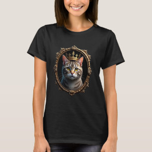 Grappige Middeleeuwse Kattenliefhebber Gouden Lijs T-shirt