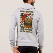 Grappige middeleeuwse Meme Devil Cartoon Halloween Hoodie (Achterkant)