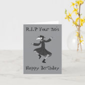 Grappige Middeleeuwse Pest Dood vriend 30ste verja Kaart (Gele Bloem)