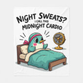 Grappige Midnight Cardio Fleece Deken (Voorkant)