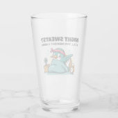 Grappige Midnight Cardio Glass Cup Glas (Achterkant)