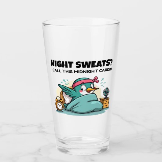 Grappige Midnight Cardio Glass Cup Glas (Voorkant)