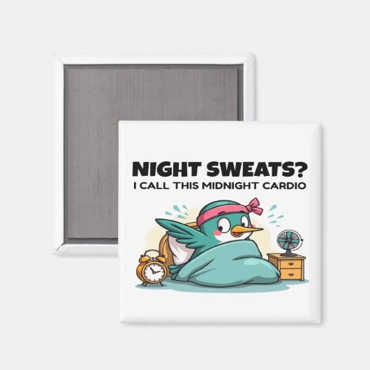 Grappige Midnight Cardio Magnet (Voorkant / Achterkant)