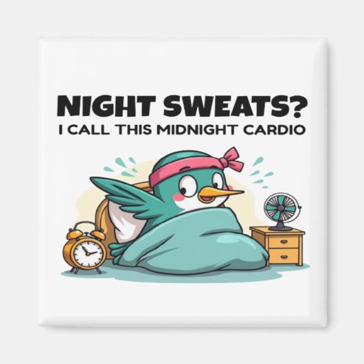 Grappige Midnight Cardio Magnet (Voorkant)