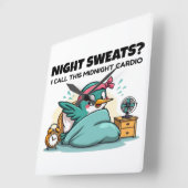 Grappige Midnight Cardio Square Muur Klok (Hoek)