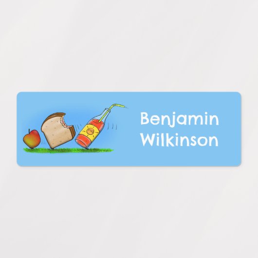 Grappige mieren cartoon picknick gepersonaliseerd labels (Design 2)