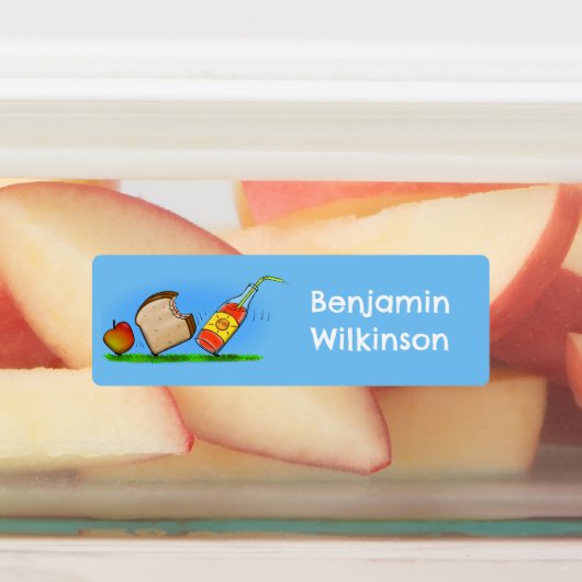 Grappige mieren cartoon picknick gepersonaliseerd labels (Aangebracht)