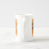 Grappige miereneter aangedreven door cafeïne fiets porselein kop (Achterkant)