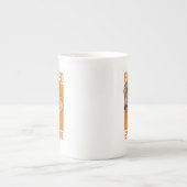 Grappige miereneter aangedreven door cafeïne fiets porselein kop (Voorkant)