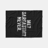 Grappige Mij_ Sarcasme_ Nooit_ Humor Intelligent Fleece Deken (Voorkant (Horizontaal))