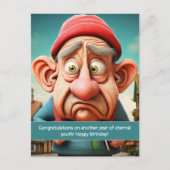 Grappige Mijlpaal eeuwige jeugd Verjaardag Briefkaart (Voorkant)