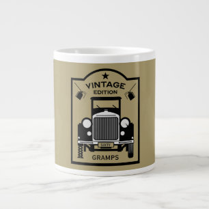 Grappige mijlpaal verjaardag boven de heuvel grote koffiekop