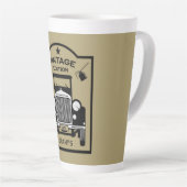 Grappige mijlpaal verjaardag boven de heuvel latte mok (Rechterhoek)