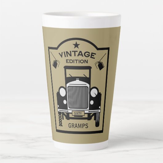 Grappige mijlpaal verjaardag boven de heuvel latte mok (Voorkant)