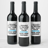 Grappige mijlpaal verjaardagscadeau, 50e wijn etiket (Flessen)