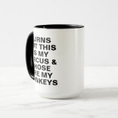 Grappige Mijn Circus Mijn Apen Baas Humor Mok (Voorkant links)