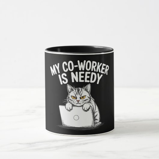 Grappige "Mijn collega is veeleisend" Grumpy Cat W Mok (Midden)