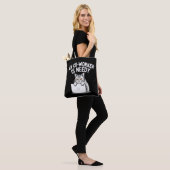 Grappige "Mijn collega is veeleisend" Grumpy Cat W Tote Bag (Op model)