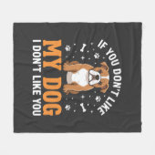 Grappige Mijn Hond Bulldog Citaat Fleece Deken (Voorkant (Horizontaal))