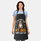 Grappige Mijn Hond Bulldog Citaat Schort (Gedragen)