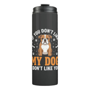 Grappige Mijn Hond Bulldog Citaat Thermosbeker