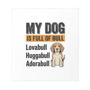 Grappige Mijn Hond Zit Vol met Stier Beagle Vintag Notitieblok