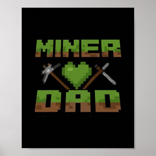 Grappige Mijnwerker Vader Verjaardag Jongen Feestj Poster (Voorkant)
