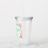 Grappige Militair/Kerstman Acryl Drinkbeker (Links)