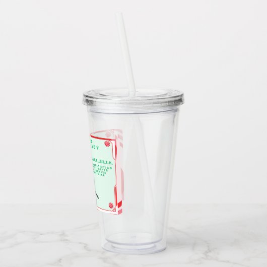 Grappige Militair/Kerstman Acryl Drinkbeker (Links)