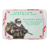 Grappige Militair/Kerstman Badmat (Voorkant)