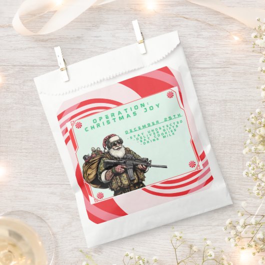 Grappige Militair/Kerstman Bedankzakje (Geknipt)