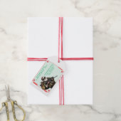 Grappige Militair/Kerstman Cadeaulabel (Met Touw)