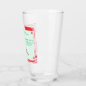 Grappige Militair/Kerstman Glas (Links)