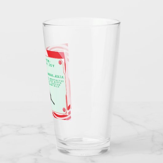 Grappige Militair/Kerstman Glas (Links)