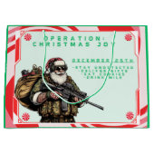 Grappige Militair/Kerstman Groot Cadeauzakje (Voorkant)