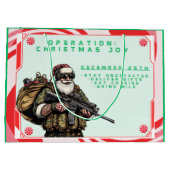 Grappige Militair/Kerstman Groot Cadeauzakje (Achterkant)