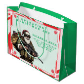 Grappige Militair/Kerstman Groot Cadeauzakje (Achterkant Gekanteld)