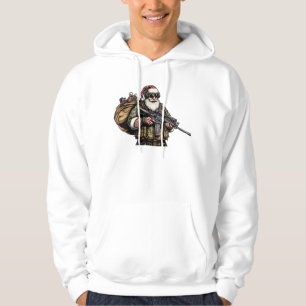 Grappige Militair/Kerstman Hoodie