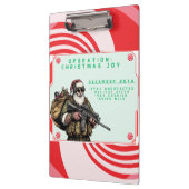 Grappige Militair/Kerstman Klembord (Links)