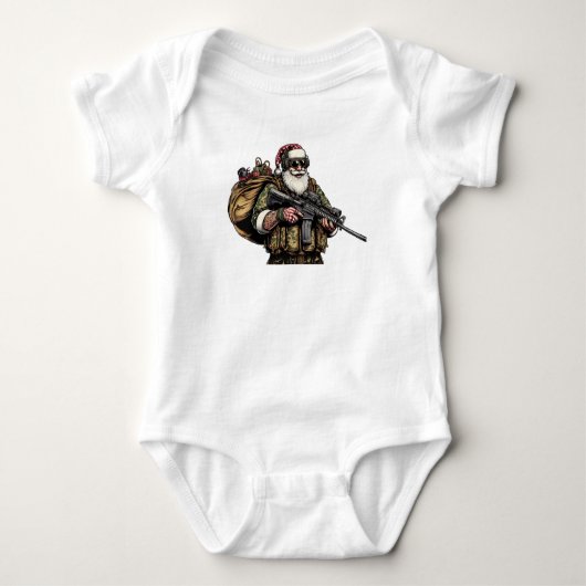 Grappige Militair/Kerstman Romper (Voorkant)