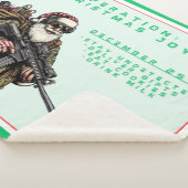 Grappige Militair/Kerstman Sherpa Deken (3/4)