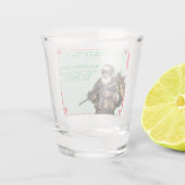 Grappige Militair/Kerstman Shot Glas (Achterkant)